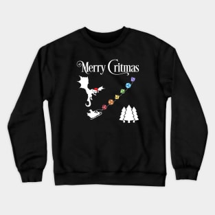 Merry Critmas Santa Sleigh Dice Crewneck Sweatshirt